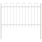 Recinzione per Giardino 8 pezzi Acciaio Bianco 13,6 x 1 m