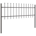 Recinzione per Giardino 9 pz Acciaio Verniciato Grigio 15,3 x 0,6 m