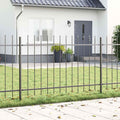 Recinzione per Giardino 9 pcs Grigio 15,3 x 0,8 m