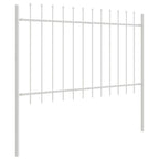 Recinzione per Giardino 9 pcs Bianco 15,3 x 1 m Acciaio Verniciato