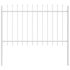 Recinzione per Giardino 9 pcs Bianco 15,3 x 1 m Acciaio Verniciato