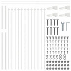 Recinzione per Giardino 9 pcs Bianco 15,3 x 1 m Acciaio Verniciato