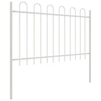 Recinzione da Giardino 9 pezzi Acciaio Verniciato Bianco 15,3 x 0,8 m