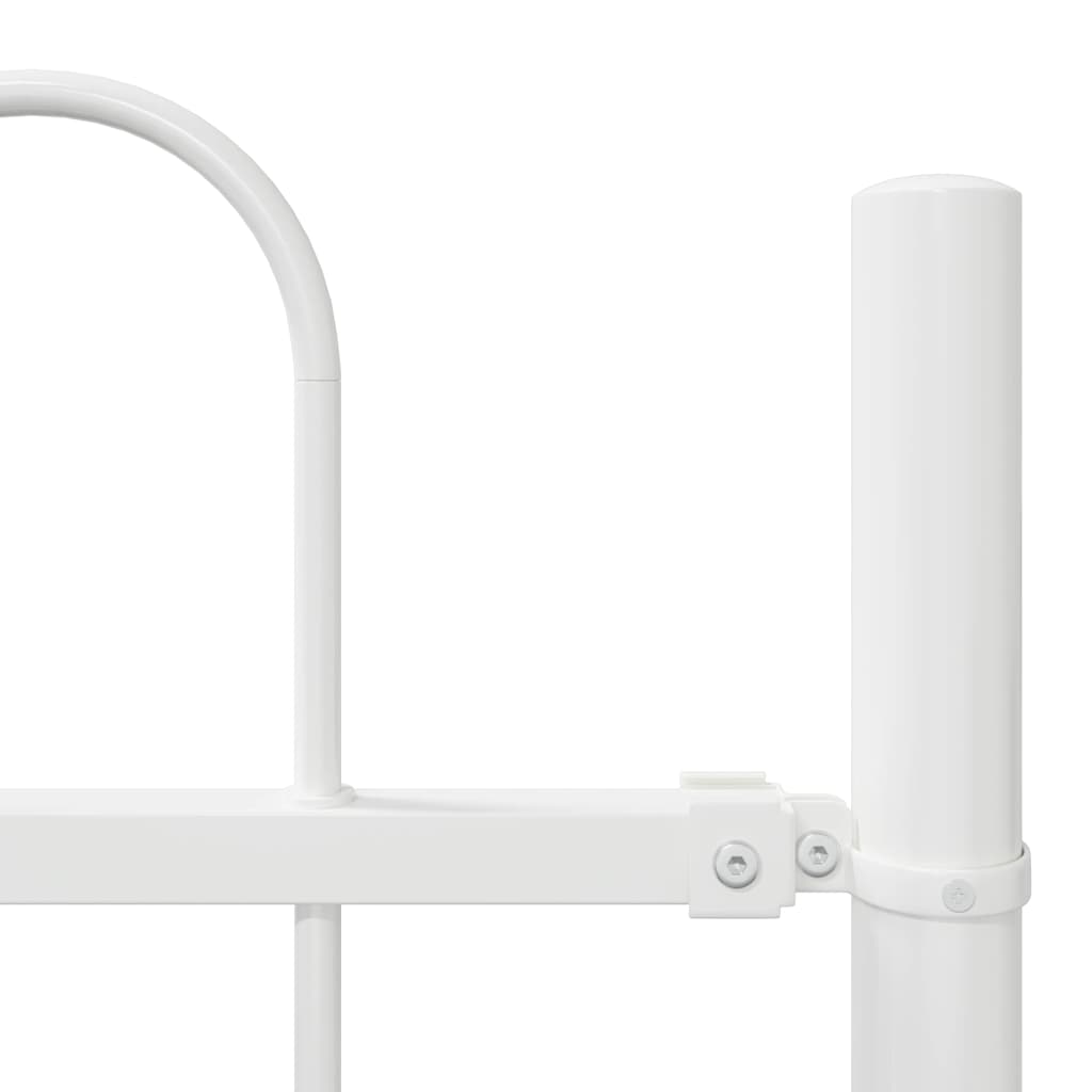 Recinzione per Giardino 9 pz Acciaio Bianco 15,3 x 1 m