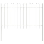 Recinzione per Giardino 9 pz Acciaio Bianco 15,3 x 1 m