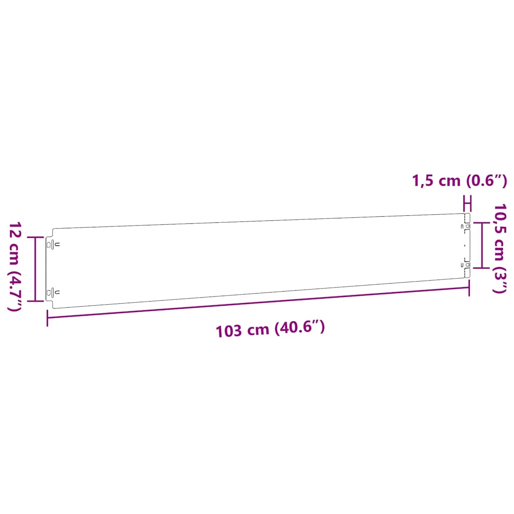 Bordure per Prato 30 pz Acciaio Inossidabile 15x103 cm