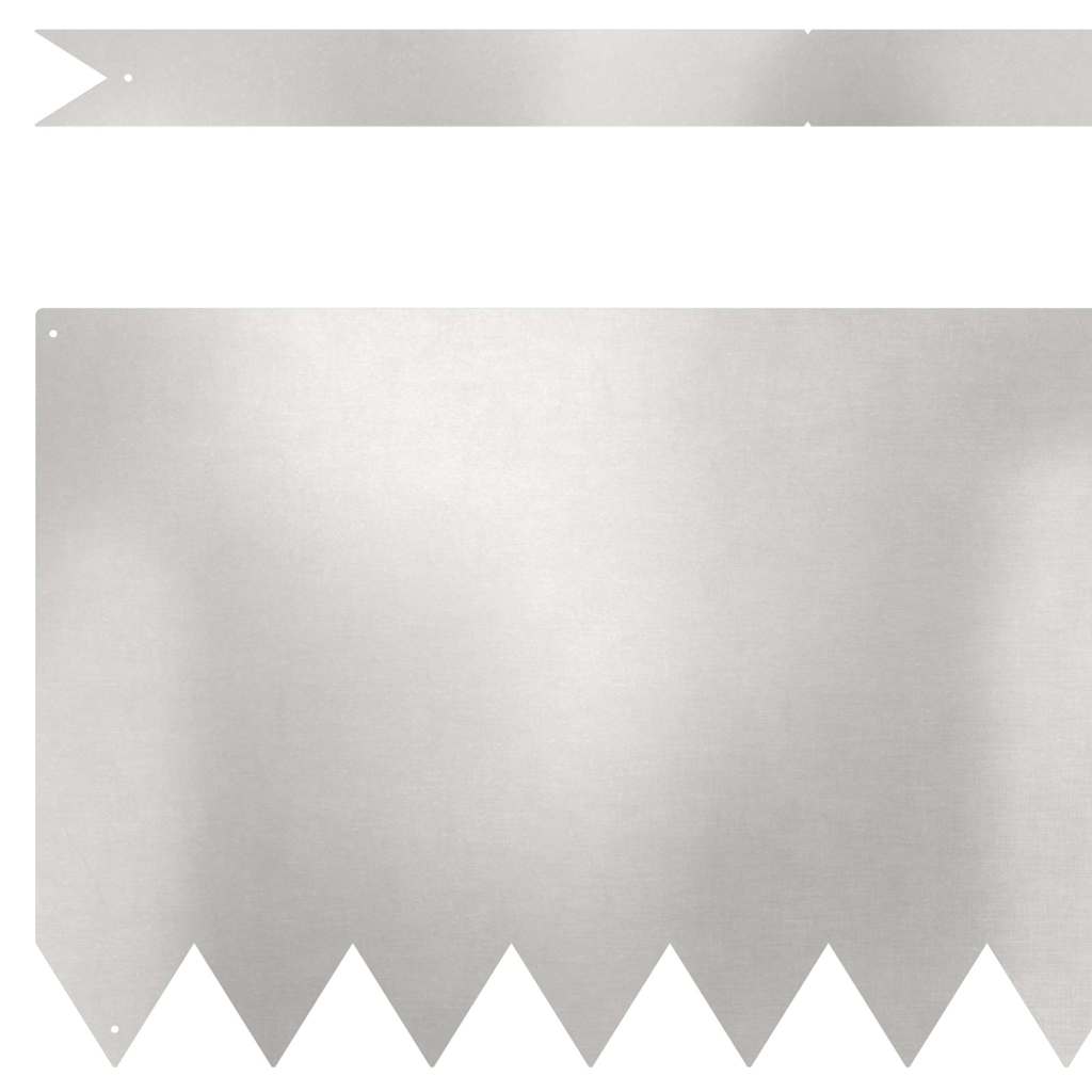 Bordura per Prato Argento Acciaio Inossidabile 100 x 30 cm - 20 Pezzi