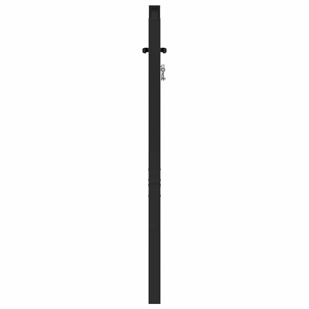 Cancello da Giardino con Serratura Nero 100x100 cm in Alluminio