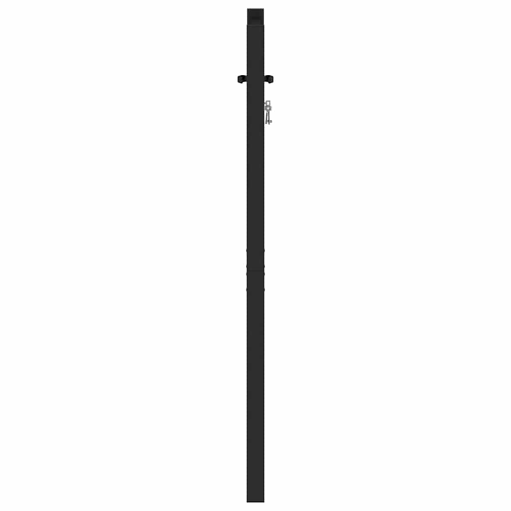 Cancello da Giardino con Serratura Nero 100x120 cm Alluminio