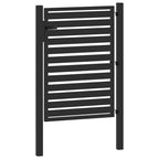 Cancello da Giardino con Serratura Nero 100x120 cm Alluminio