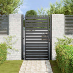 Cancello da Giardino con Serratura Nero 100x150 cm Alluminio