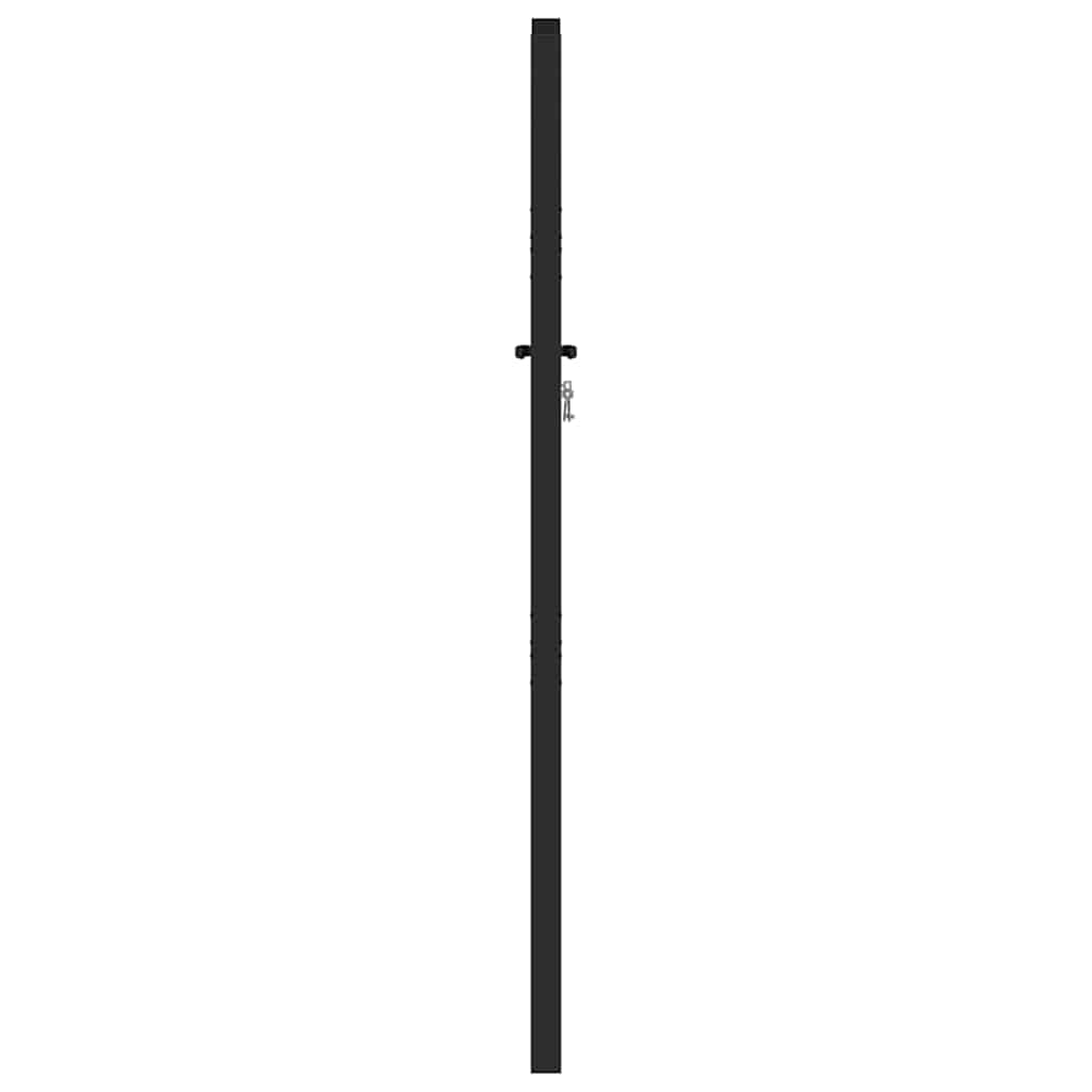 Cancello da Giardino con Serratura Nero 100x150 cm Alluminio