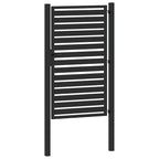 Cancello da Giardino con Serratura Nero 100x150 cm Alluminio