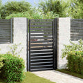 Cancello da Giardino con Serratura Nero 100x150 cm Alluminio