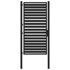 Cancello da Giardino con Serratura Nero 100x180 cm Alluminio