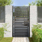 Cancello da Giardino con Serratura Nero 100x180 cm Alluminio