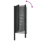 Cancello da Giardino con Serratura Nero 100x180 cm Alluminio