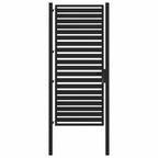 Cancello da Giardino con Serratura Nero 100x200 cm Alluminio