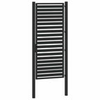 Cancello da Giardino con Serratura Nero 100x200 cm Alluminio