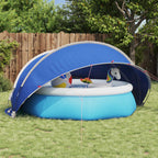 Dome Piscina Pieghevole 336 x 322 x 160 cm Blu Azzurro