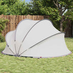 Dome Piscina Pieghevole Grigio e Arancione 336 x 322 x 160 cm