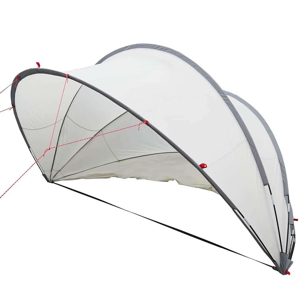 Dome Piscina Pieghevole Grigio e Arancione 336 x 322 x 160 cm