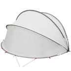 Dome Piscina Pieghevole Grigio e Arancione 336 x 322 x 160 cm