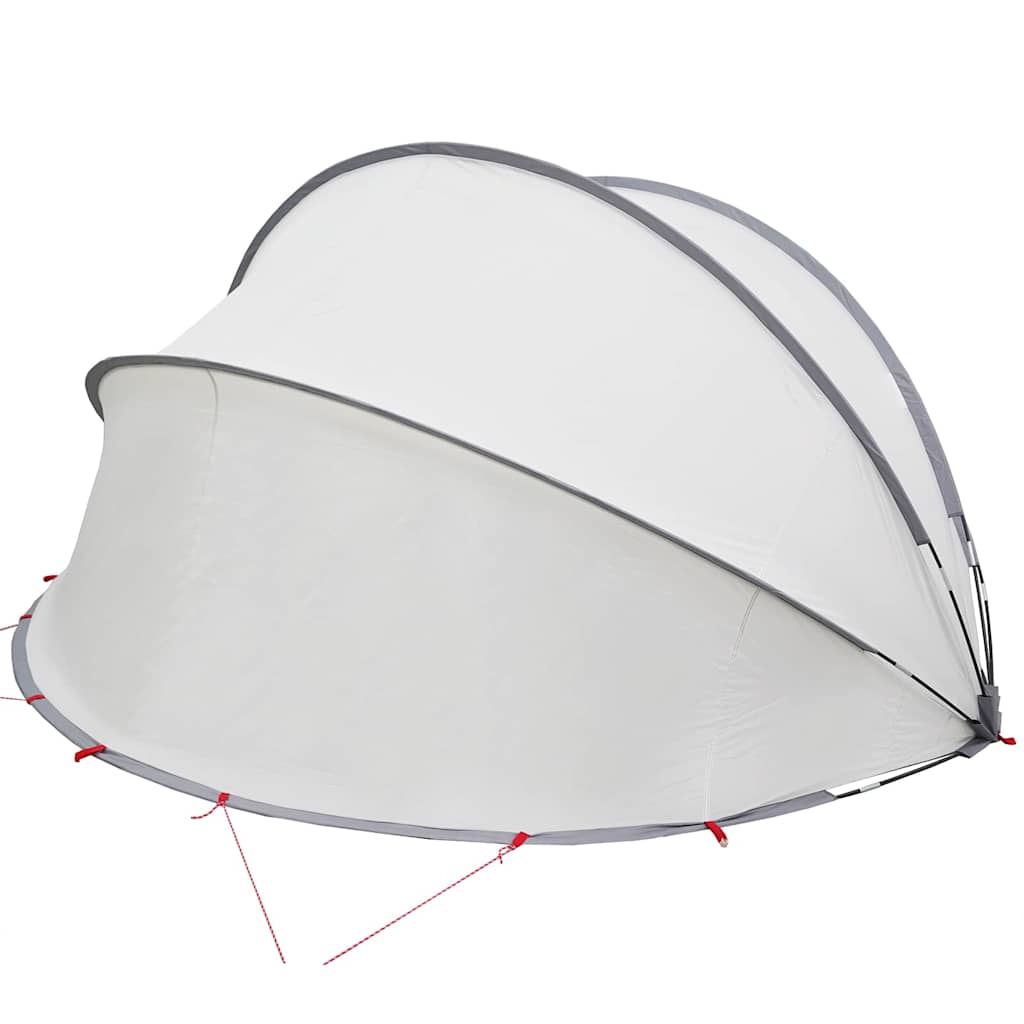 Dome Piscina Pieghevole Grigio e Arancione 336 x 322 x 160 cm