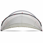 Dome Piscina Pieghevole Grigio e Arancione 336 x 322 x 160 cm