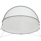 Dome Piscina Pieghevole Grigio e Arancione 336 x 322 x 160 cm