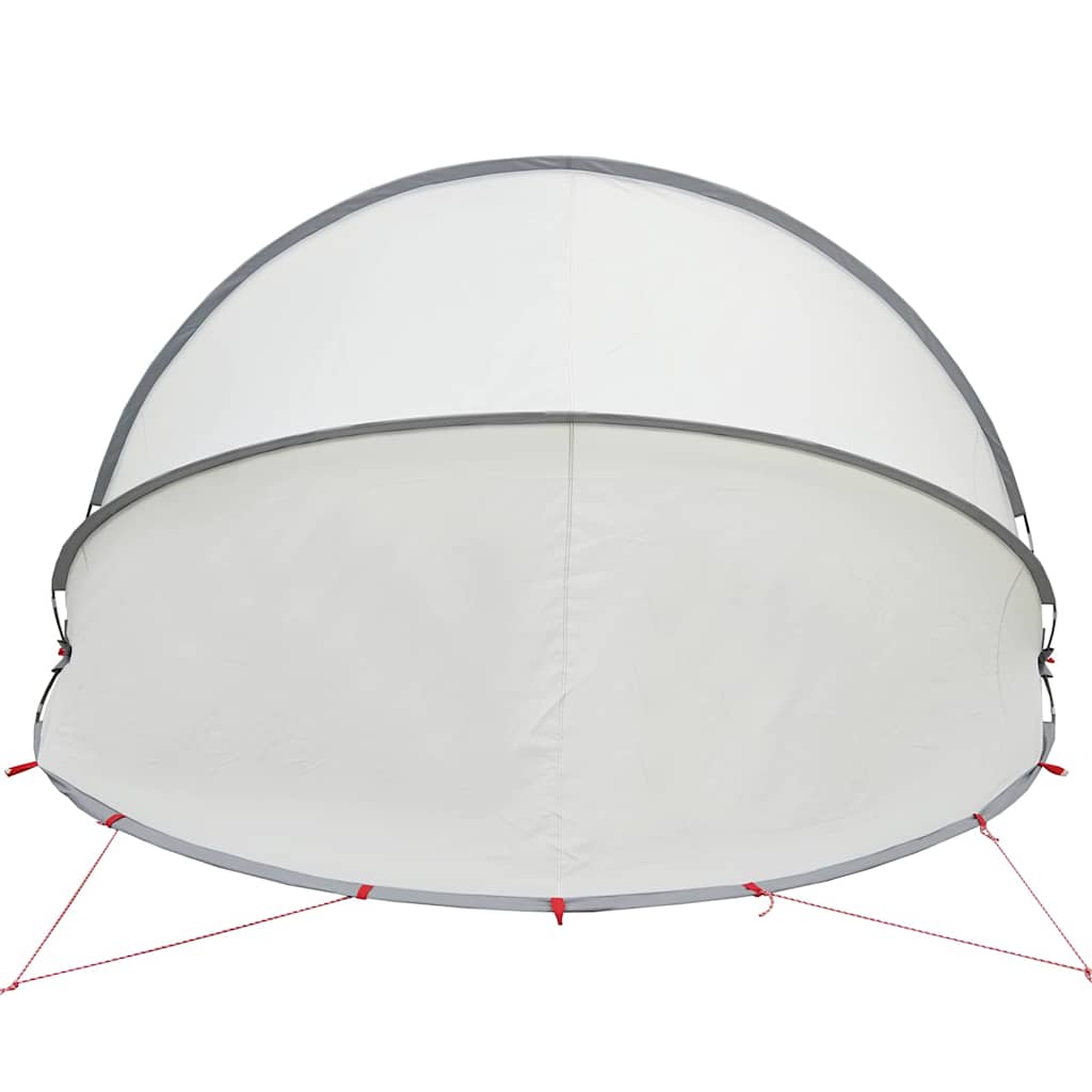 Dome Piscina Pieghevole Grigio e Arancione 336 x 322 x 160 cm