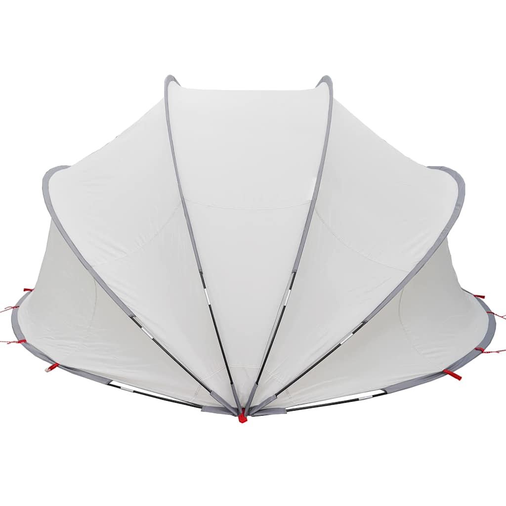 Dome Piscina Pieghevole Grigio e Arancione 336 x 322 x 160 cm