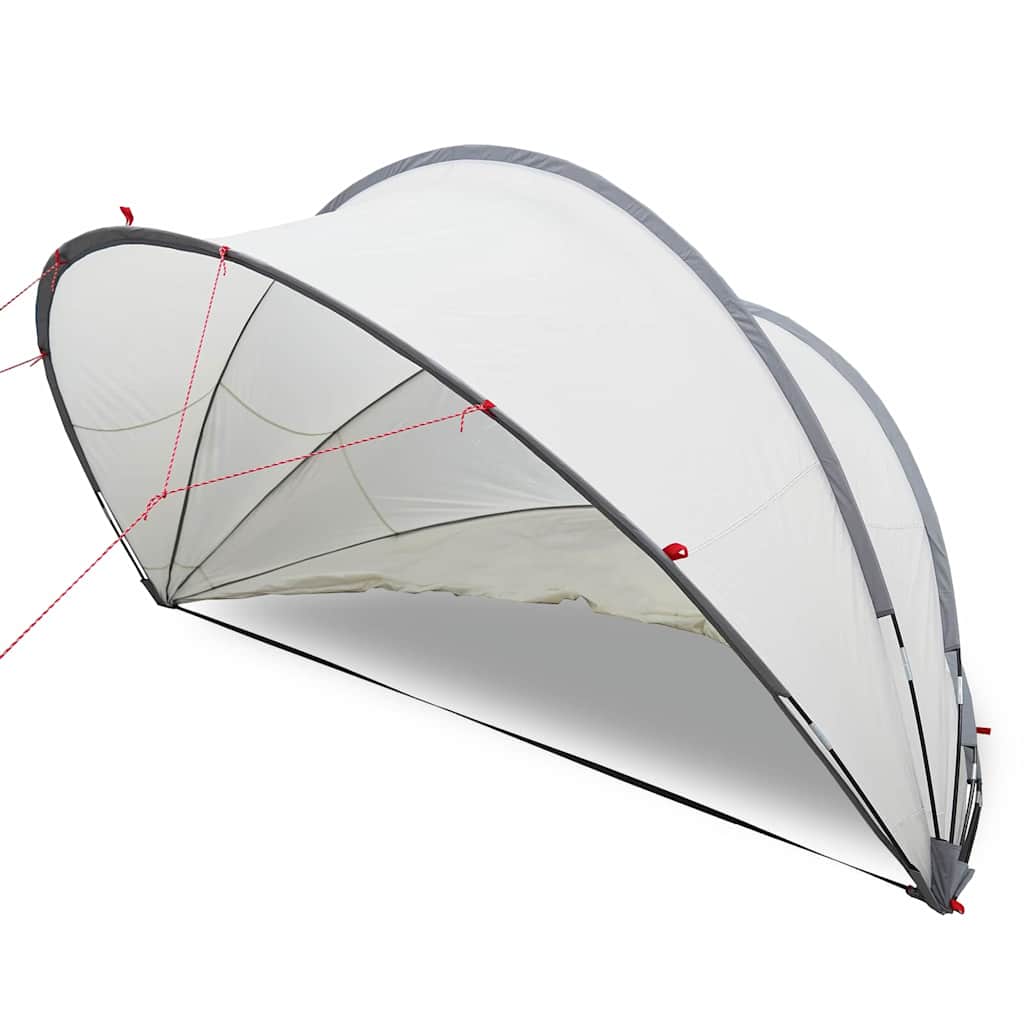 Dome Piscina Pieghevole Grigio e Arancione 336 x 322 x 160 cm