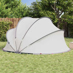 Dome Piscina Pieghevole Grigio e Arancione 405 x 405 x 192 cm