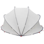 Dome Piscina Pieghevole Grigio e Arancione 405 x 405 x 192 cm