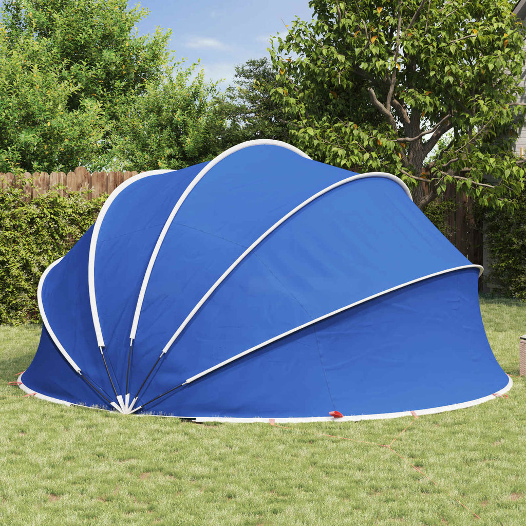 Dome Piscina Pieghevole 430 x 430 x 210 cm Blu Azzurro