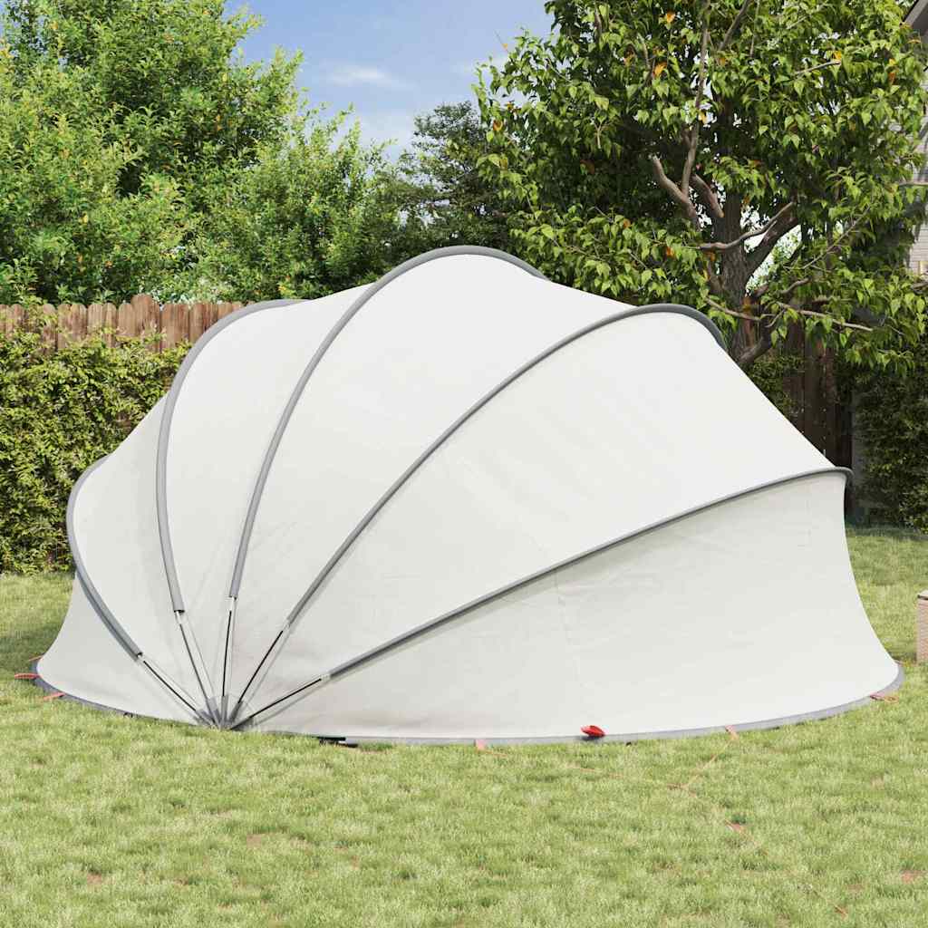Dome Pieghevole per Piscina Grigio e Arancione 430 x 430 x 210 cm
