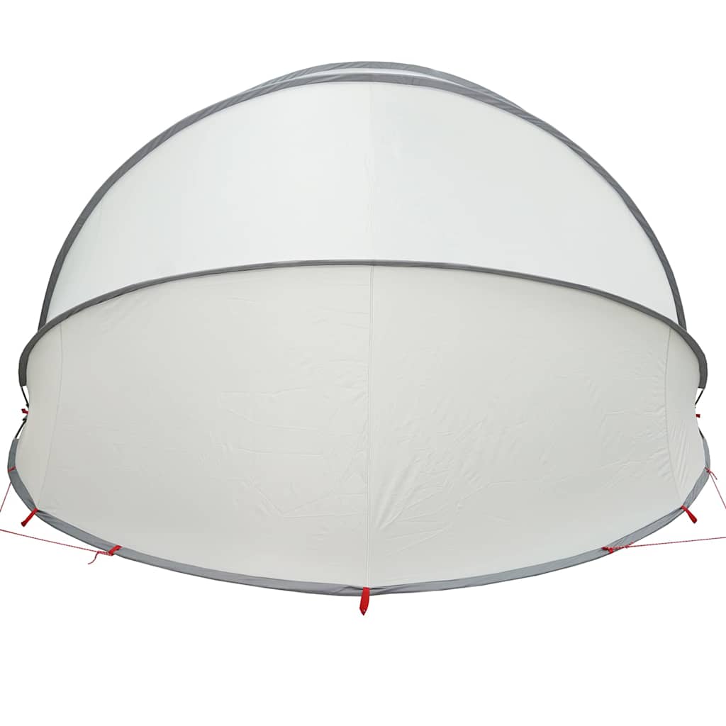 Dome Pieghevole per Piscina Grigio e Arancione 430 x 430 x 210 cm