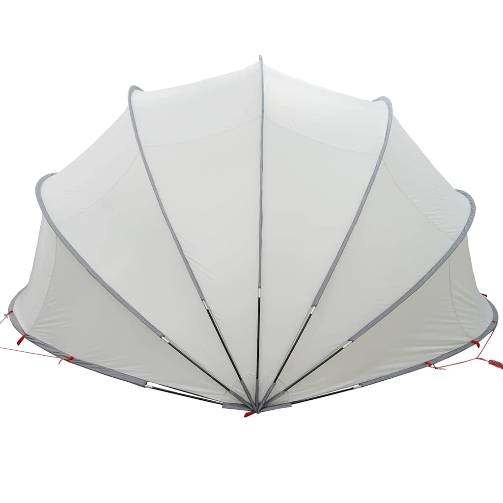 Dome Pieghevole per Piscina Grigio e Arancione 430 x 430 x 210 cm