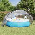 Dome Piscina Trasparente 430 x 430 x 210 cm PVC Pieghevole