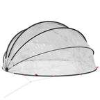 Dome Piscina Trasparente 430 x 430 x 210 cm PVC Pieghevole
