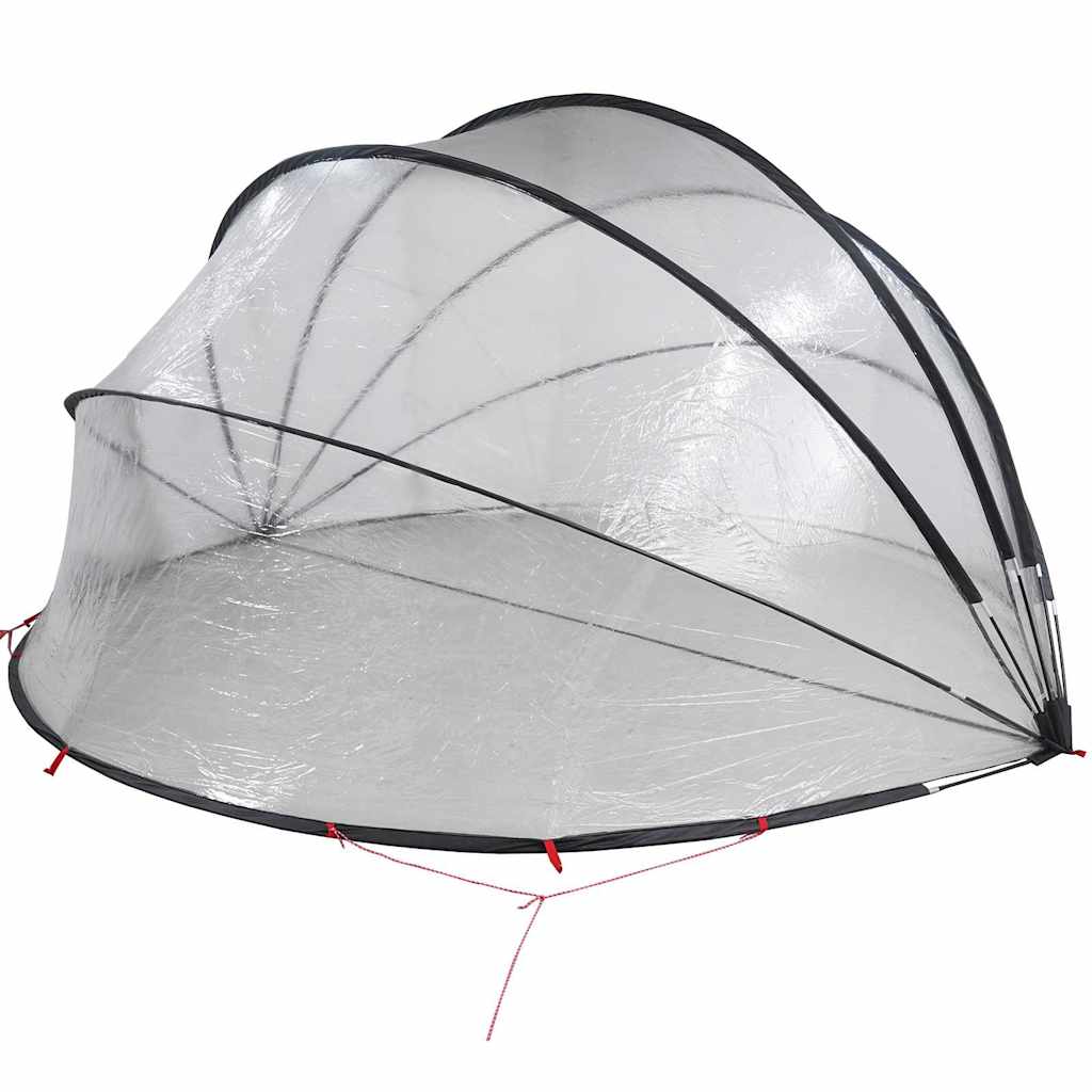Dome Piscina Trasparente 430 x 430 x 210 cm PVC Pieghevole