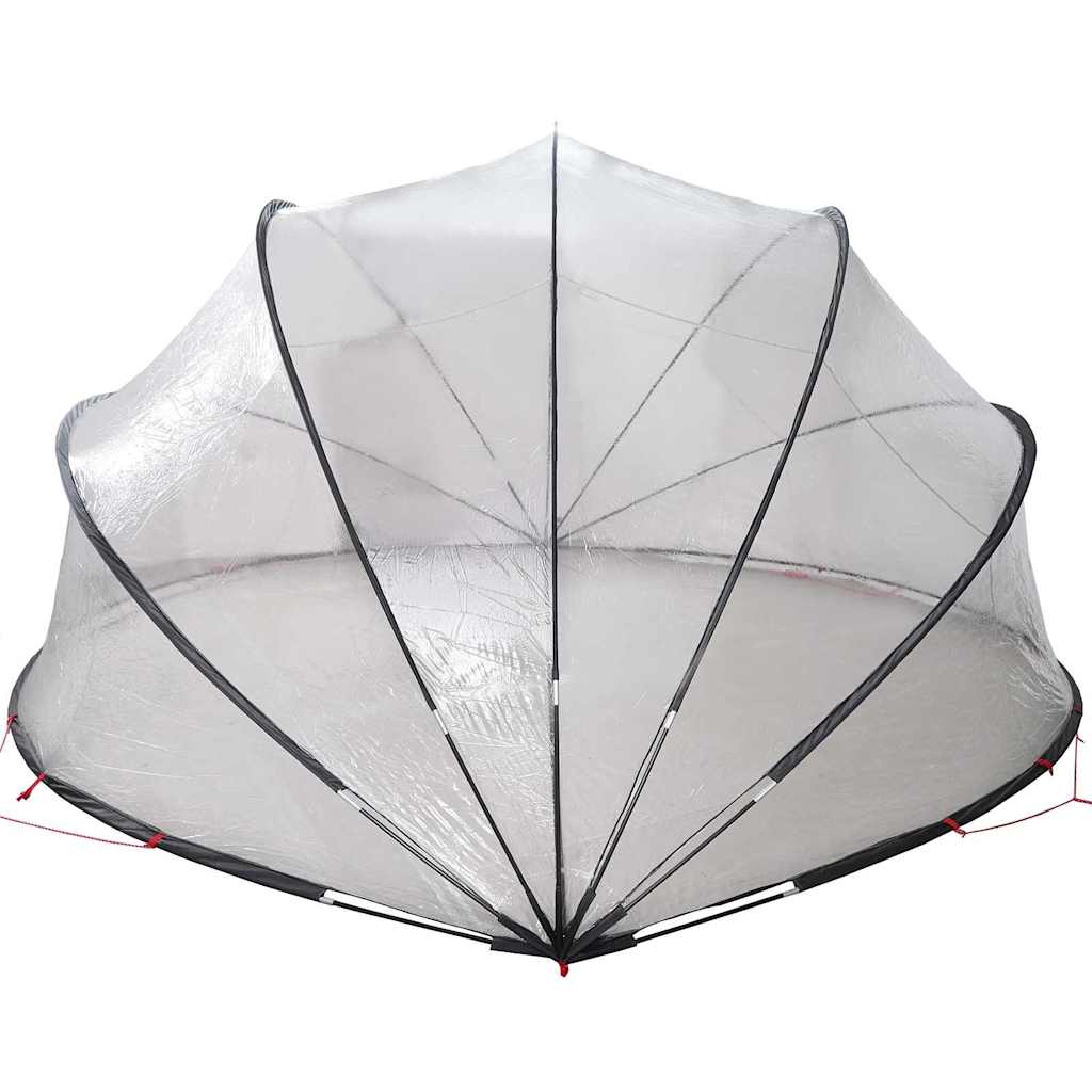 Dome Piscina Trasparente 430 x 430 x 210 cm PVC Pieghevole