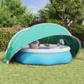 Dome Pieghevole per Piscina 472 x 460 x 229 cm Verde Mare