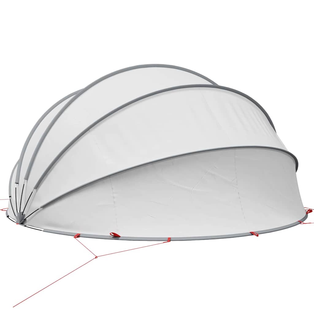Dome Piscina Pieghevole Grigio e Arancione 472 x 460 x 229 cm