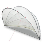 Dome Piscina Pieghevole Grigio e Arancione 472 x 460 x 229 cm