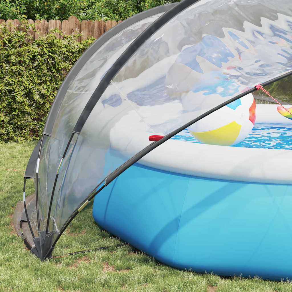Dome Piscina Trasparente 472 x 460 x 229 cm PVC Pieghevole