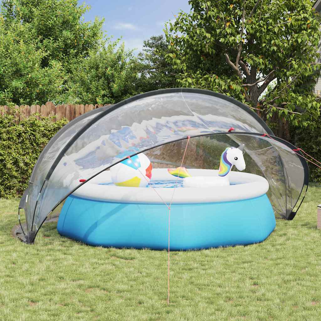 Dome Piscina Trasparente 472 x 460 x 229 cm PVC Pieghevole