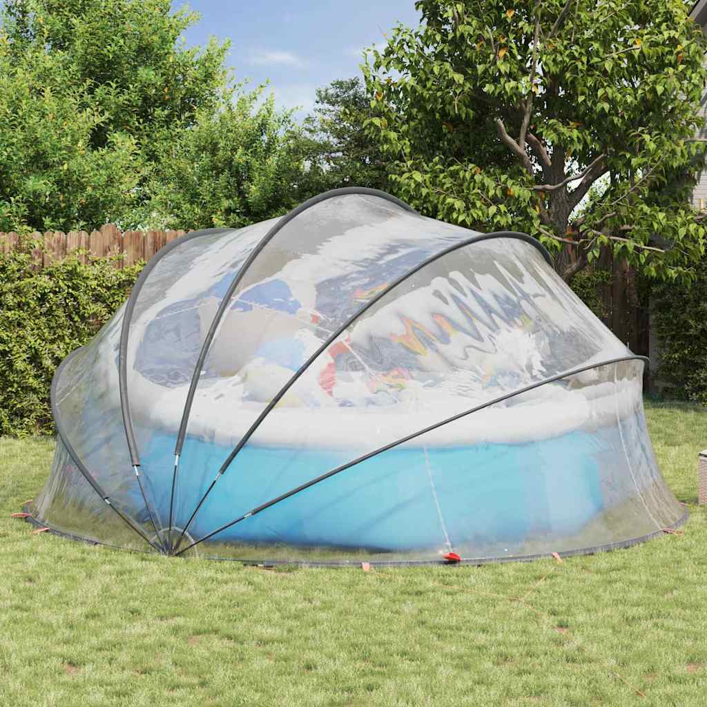 Dome Piscina Trasparente 472 x 460 x 229 cm PVC Pieghevole