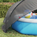 Dome Piscina Pieghevole Nero 472 x 460 x 229 cm